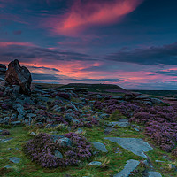 Buy canvas prints of Higger Tor Sunset by Paul Andrews