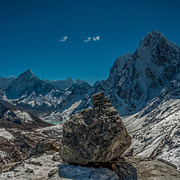 Buy canvas prints of Ama Dablam from Cho La Pass by Paul Andrews