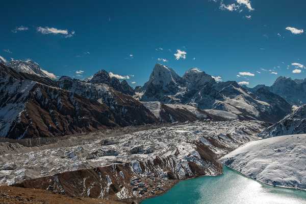Gokyo Village Picture Board by Paul Andrews