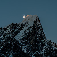 Buy canvas prints of Taboche Moonset by Paul Andrews