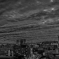 Buy canvas prints of Steel City Sunset (Black and White) by Paul Andrews