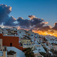 Buy canvas prints of Oia Sunrise by Paul Andrews