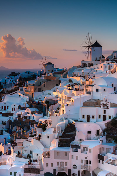 Oia  Santorini Picture Board by Paul Andrews