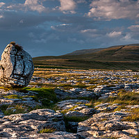 Buy canvas prints of Erratic Rock and Whernside by Paul Andrews