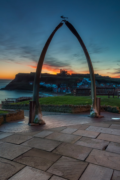 Whitby Whale Bones 3 Picture Board by Paul Andrews