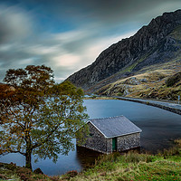 Buy canvas prints of Lake Ogwen Boathouse by Paul Andrews