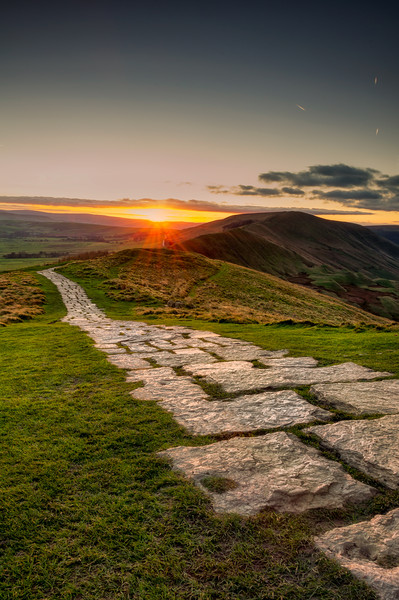 Mam Tor Sunset Picture Board by Paul Andrews
