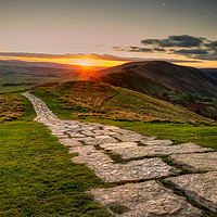 Buy canvas prints of Mam Tor Sunset by Paul Andrews