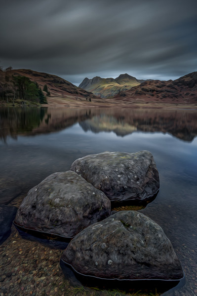 Blea Tarn and the Langdale Pikes Picture Board by Paul Andrews