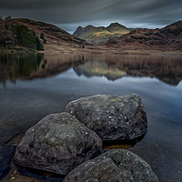 Buy canvas prints of Blea Tarn and the Langdale Pikes by Paul Andrews