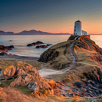 Buy canvas prints of Twr Mawr  Sunset by Paul Andrews