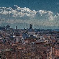 Buy canvas prints of Rome Skyline #2 by Paul Andrews