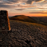 Buy canvas prints of Mam Tor Sunset by Paul Andrews