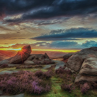 Buy canvas prints of Over Owler Sunset #3 by Paul Andrews