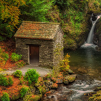 Buy canvas prints of Autumn at Rydal Falls by Paul Andrews