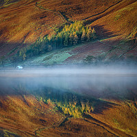 Buy canvas prints of  Autumn Mist Buttermere by Paul Andrews