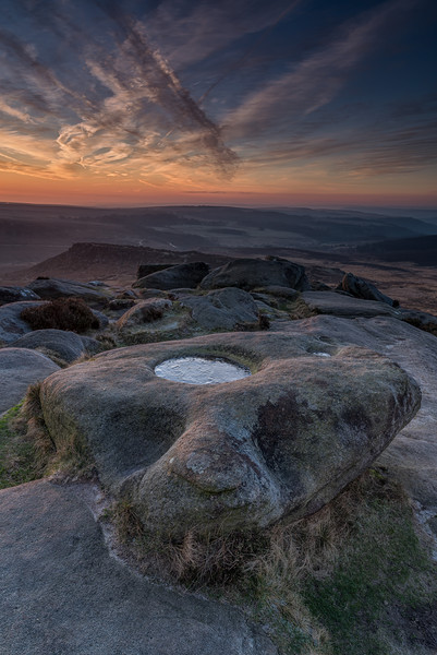 Higger Tor Sunrise Picture Board by Paul Andrews
