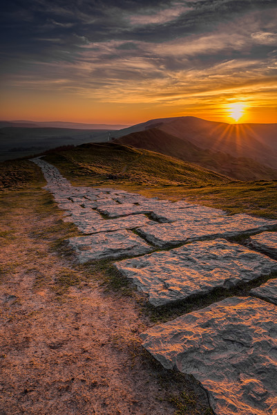 Mam Tor Sunset Picture Board by Paul Andrews