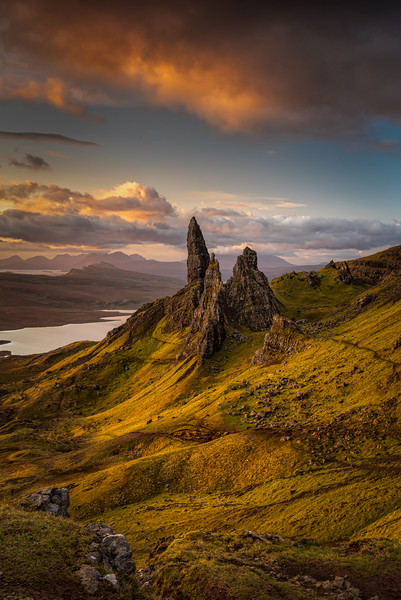 Majestic Sunrise over the Old Man of Storr Picture Board by Paul Andrews