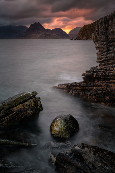 Cuillin Sunset Picture Board by Paul Andrews