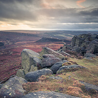 Buy canvas prints of Higger Tor Sunrise by Paul Andrews