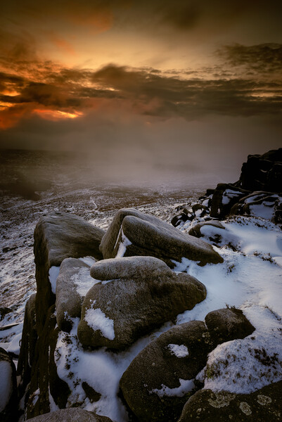 Higger Tor Dawn Picture Board by Paul Andrews