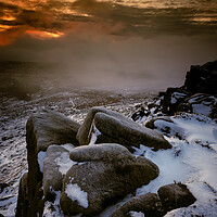 Buy canvas prints of Higger Tor Dawn by Paul Andrews