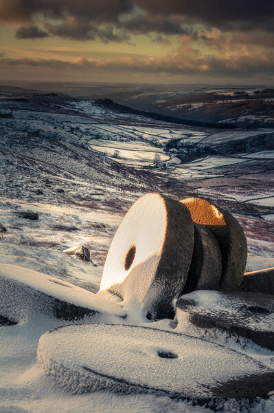 Stanage Millstones Picture Board by Paul Andrews