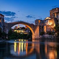 Buy canvas prints of Mostar Bridge by Mariusz Wozinski