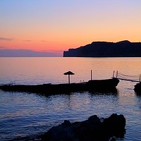 Buy canvas prints of Sunset on the med by Mark Reid