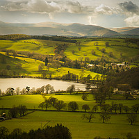 Buy canvas prints of Ullswater fields. by Mark Bowman