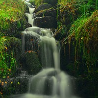 Buy canvas prints of Pennine Way Waterfall by John Gent