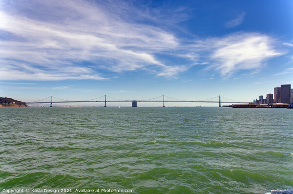 Oakland Bridge, San Francisco Bay Picture Board by Kasia Design
