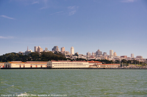 Fort Mason Center and San Francisco from the Bay Picture Board by Kasia Design