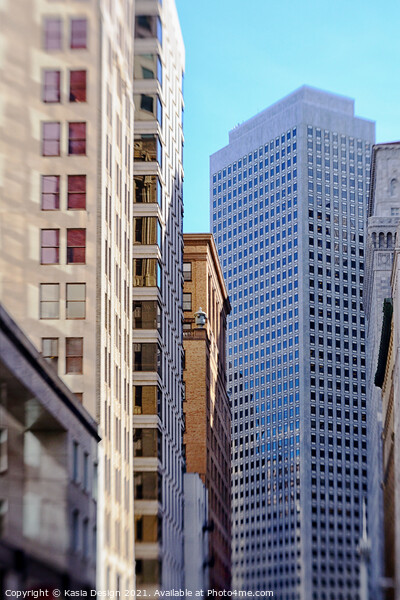 San Francisco Finance District Picture Board by Kasia Design