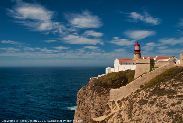 Cabo de São Vicente Lighthouse Picture Board by Kasia Design