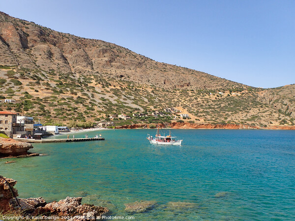 Plaka Harbour, Crete, Greece Picture Board by Kasia Design