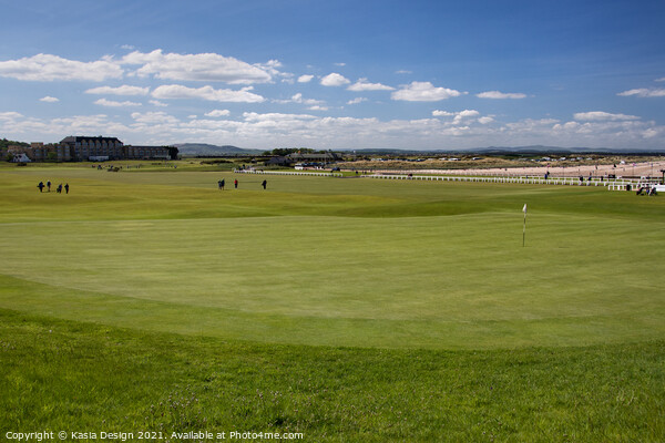 Approaching the 18th Hole, Old Course, St Andrews Picture Board by Kasia Design