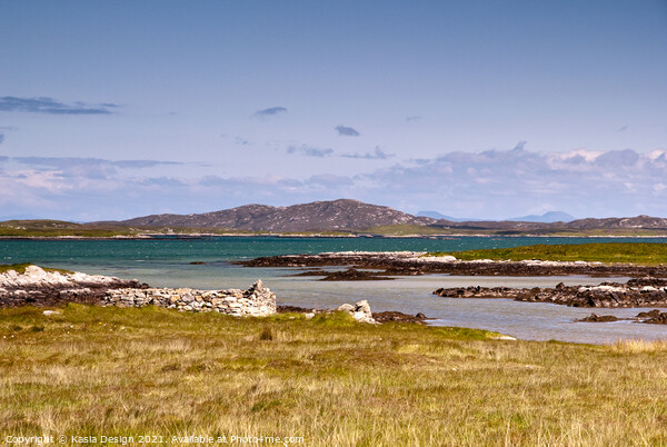 South Uist Ruins by a Loch, Outer Hebrides Picture Board by Kasia Design