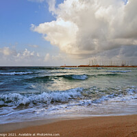 Buy canvas prints of Mallorca: Playa Can Pastilla after the Storm by Kasia Design