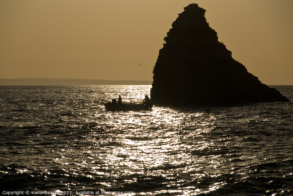 Returning Fishermen, Praia de Dona Ana, Algarve Picture Board by Kasia Design