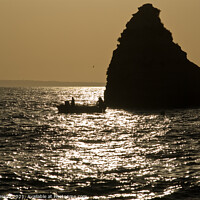 Buy canvas prints of Returning Fishermen, Praia de Dona Ana, Algarve by Kasia Design