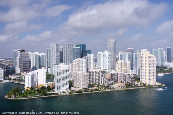 Miami Skyline, Florida, USA Picture Board by Kasia Design