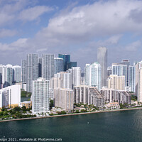 Buy canvas prints of Miami Skyline, Florida, USA by Kasia Design