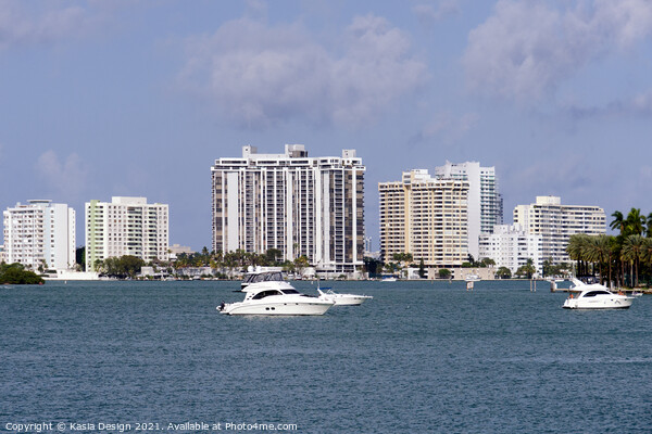 Miami Beach across the Bay Picture Board by Kasia Design