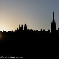 Buy canvas prints of Edinburgh Old Town Silhouette by Kasia Design