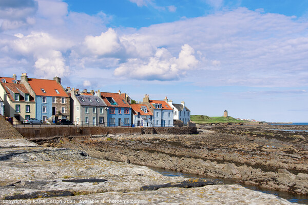 Houses on the Coast, St Monans, Fife, Scotland Picture Board by Kasia Design
