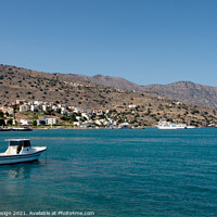 Buy canvas prints of Boat in the Bay, Elounda, Crete, Greece by Kasia Design