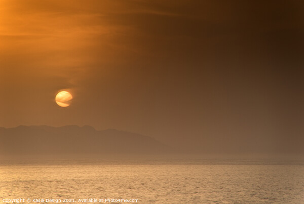 Romantic Sunset over La Gomera Picture Board by Kasia Design