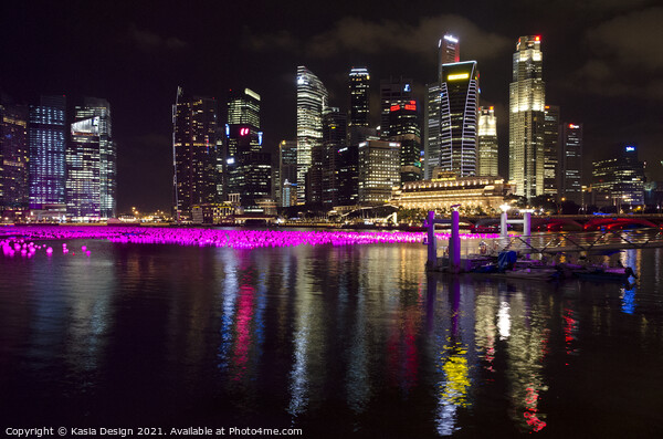 Marina Bay at New Year, Singapore Picture Board by Kasia Design